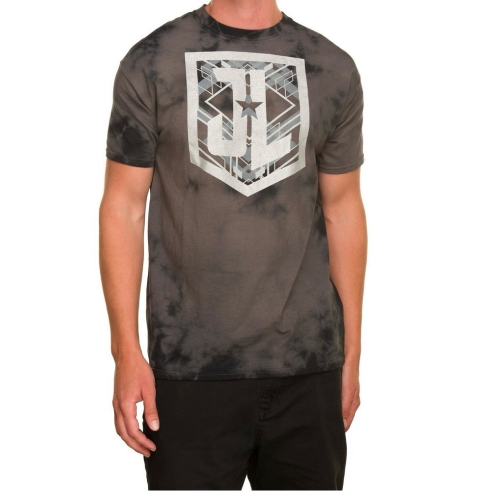 DC Justice League Black Tie-Dye T-Shirt